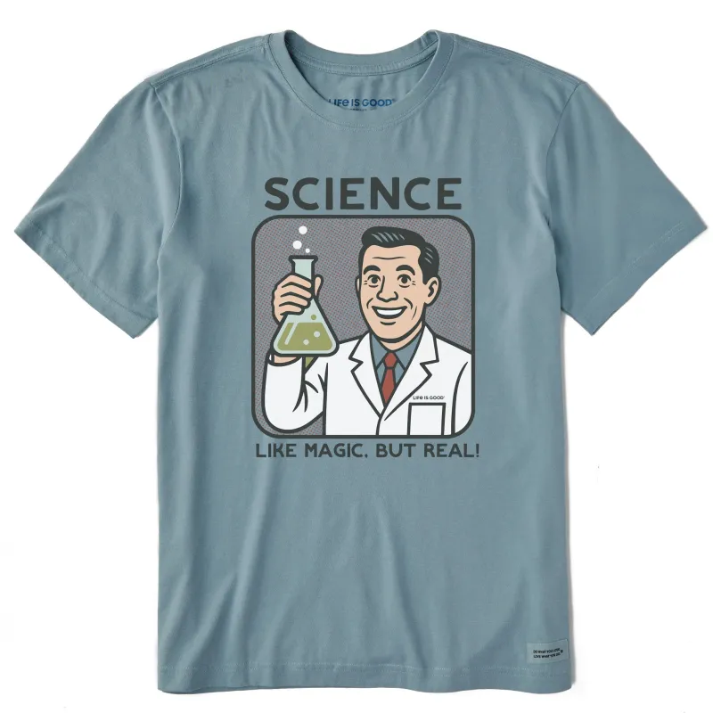 Men's Bert's Shirts Science is Like Magic Short Sleeve Crusher Tee sold by Life is Good