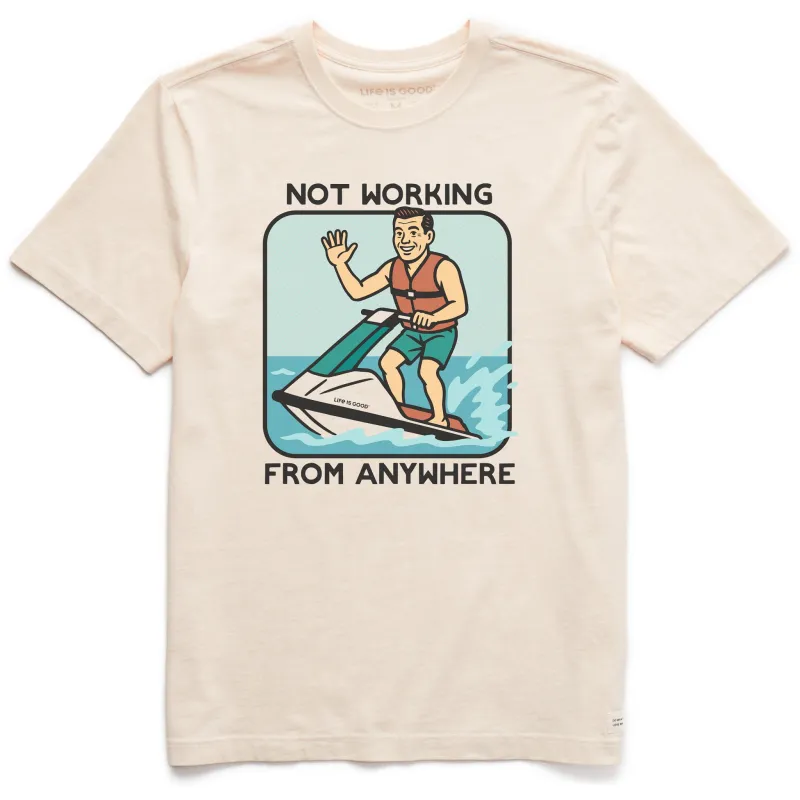 Men's Bert's Shirts Not Working Short Sleeve Crusher Tee sold by Life is Good