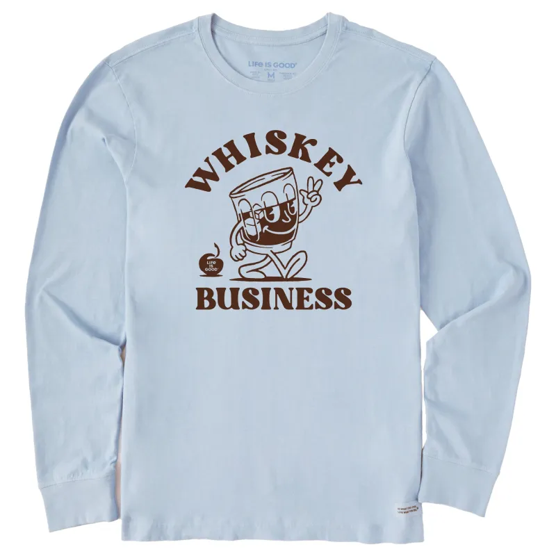 Men's Whiskey Business Mascot Long Sleeve Crusher Tee sold by Life is Good