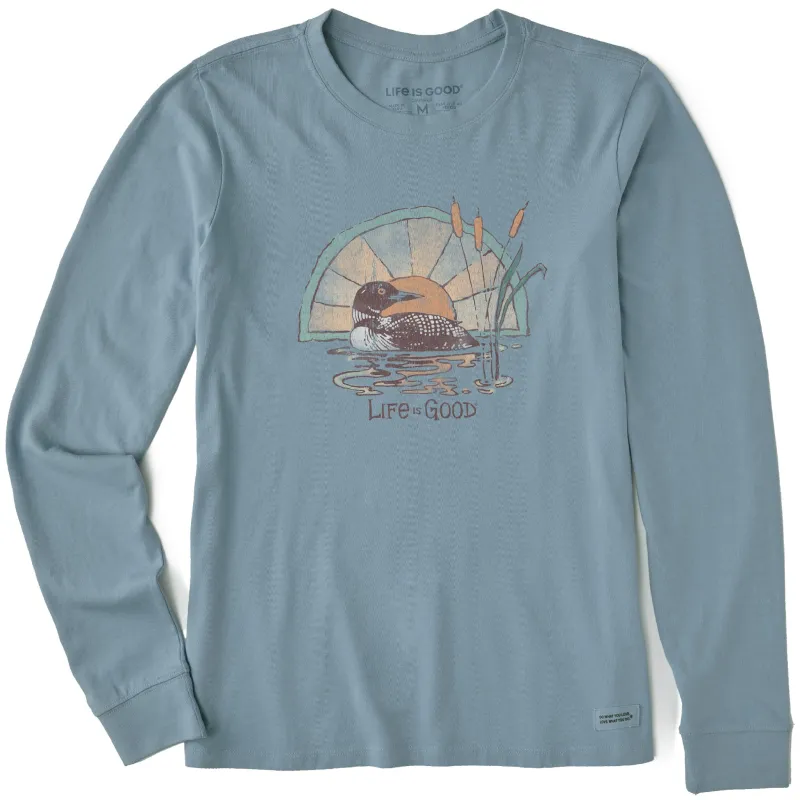 Women's Loon Long Sleeve Crusher Tee sold by Life is Good
