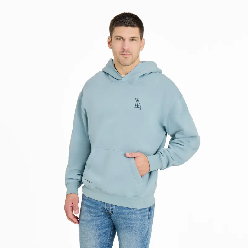 Men's Simple Dog Good Vibes Fleece Hoodie sold by Life is Good