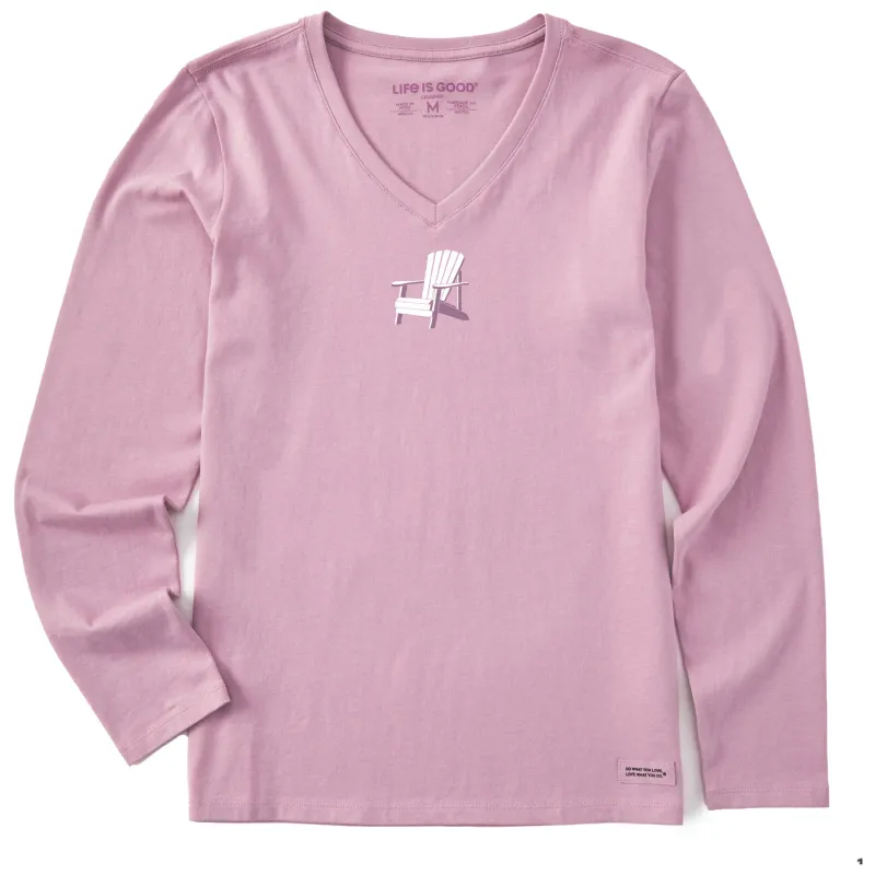 Women's Mini Adirondack Long Sleeve Crusher Vee sold by Life is Good