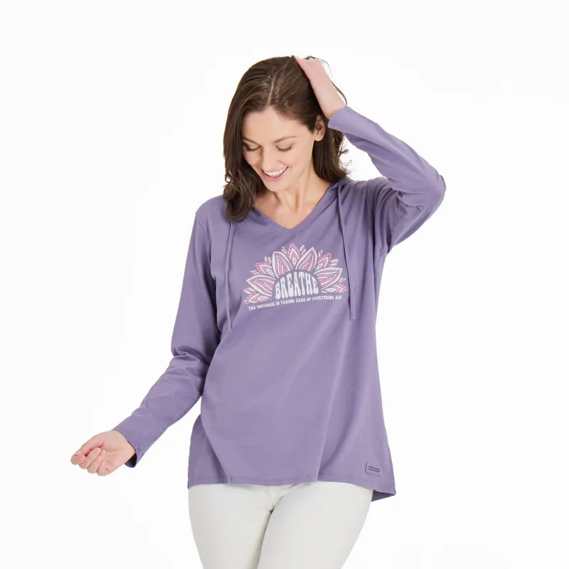 Women's Breathe Sun Long Sleeve Crusher-LITE Hooded Tee sold by Life is Good