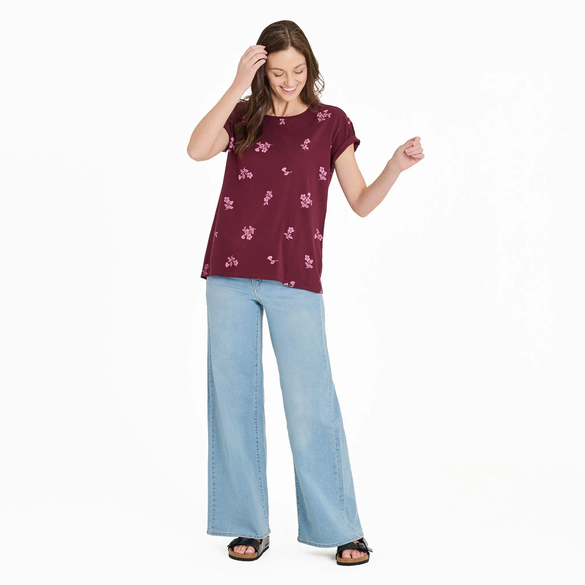 Women's Simple Blossom Pattern Crusher-LITE Easy Tee sold by Life is Good product image thumbnail 4