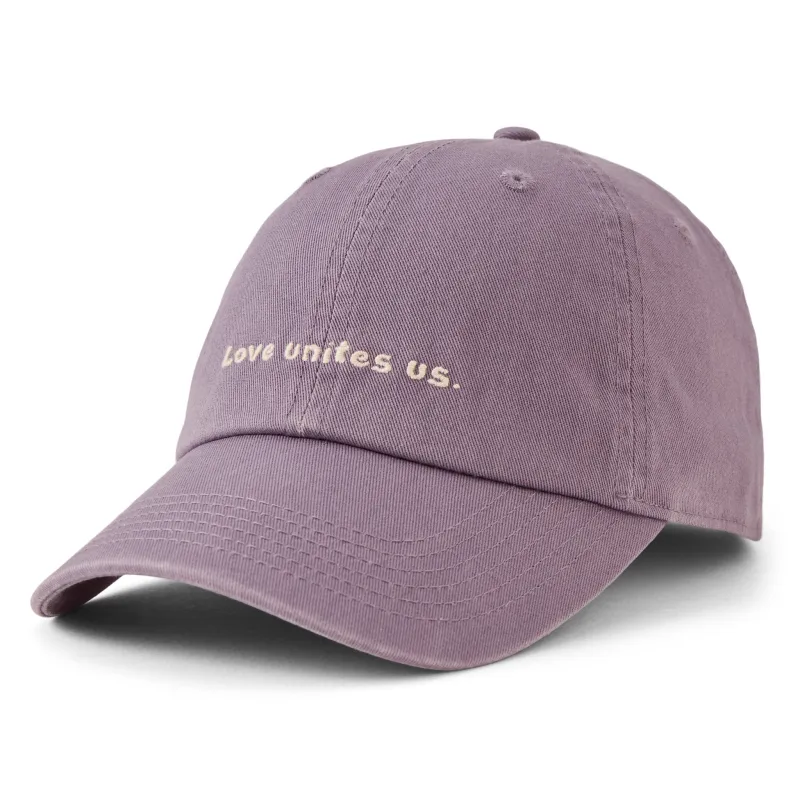 Adult Unisex Vintage Love Unites Us Chill Cap sold by Life is Good