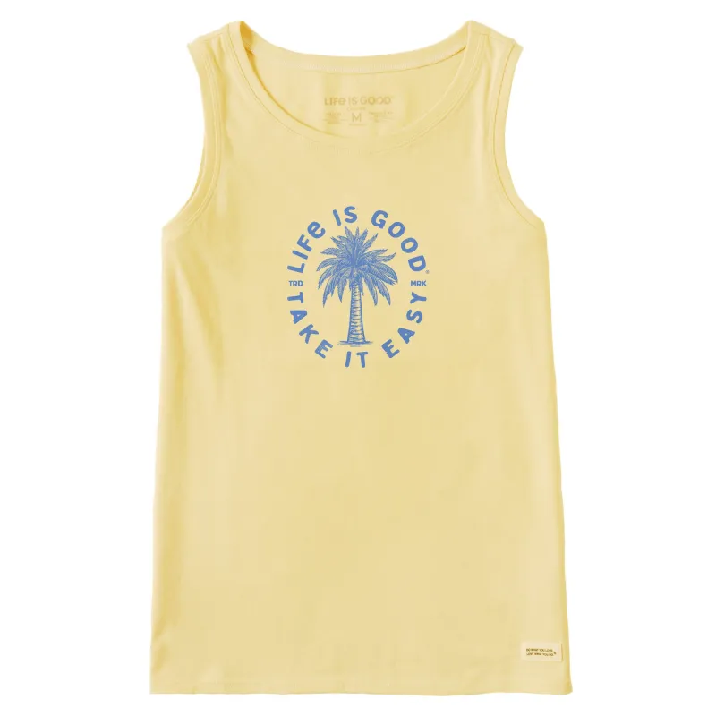 Women's Take it Easy Palm Crusher Tank sold by Life is Good