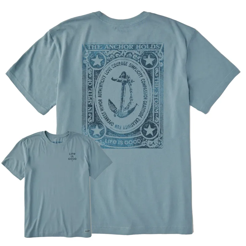 Men's The Anchor Holds Short Sleeve Crusher Tee sold by Life is Good