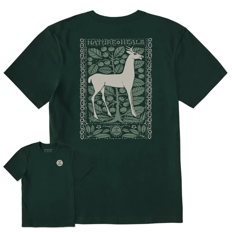 Men's Nature Heals Deer Short Sleeve Crusher Tee sold by Life is Good