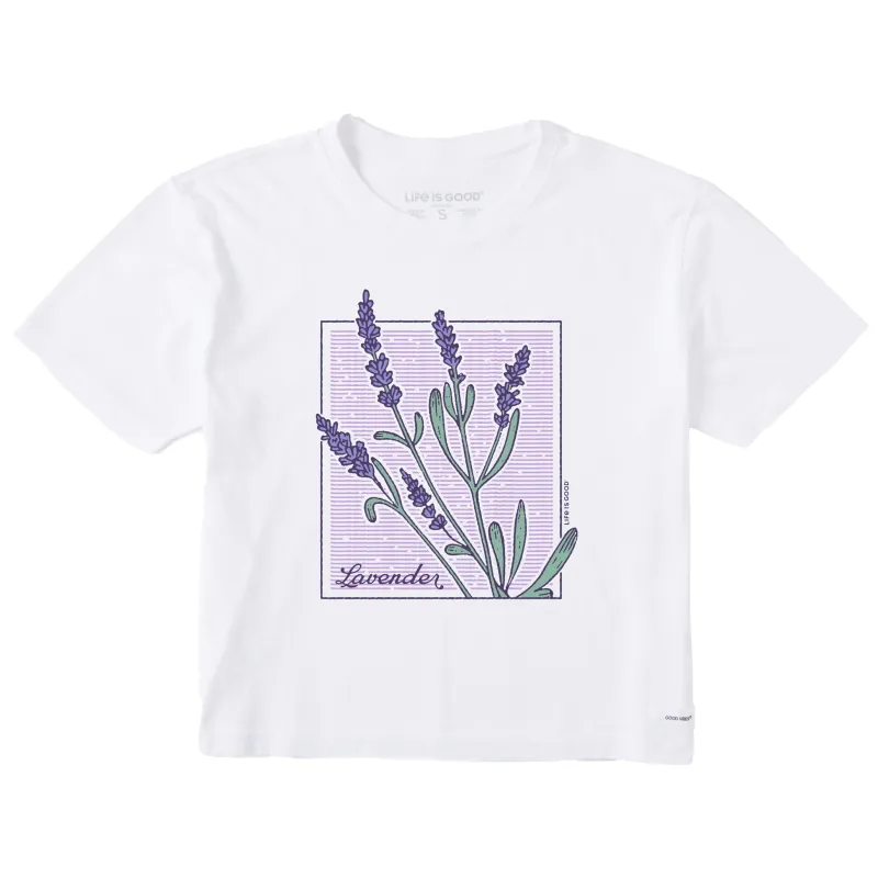 Women's Lavender Box Short Sleeve Crusher Boxy Tee sold by Life is Good