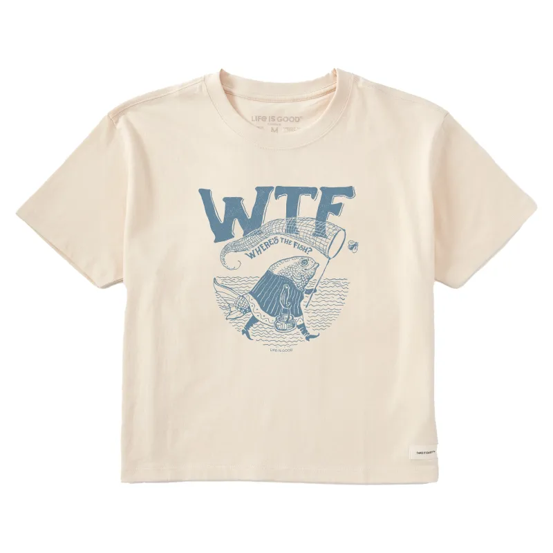 Women's WTF Net Short Sleeve Crusher Boxy Tee sold by Life is Good