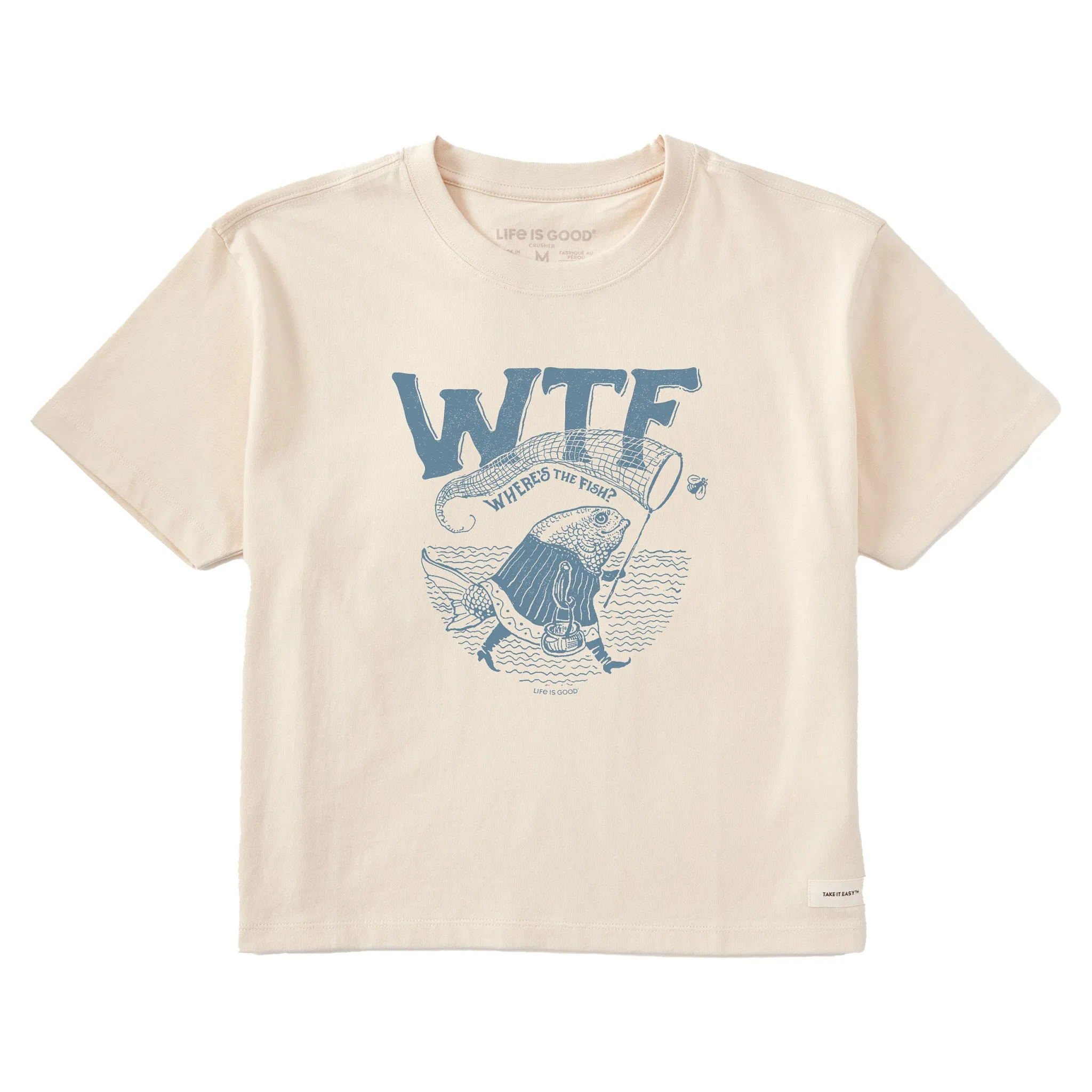 Women's WTF Net Short Sleeve Crusher Boxy Tee sold by Life is Good