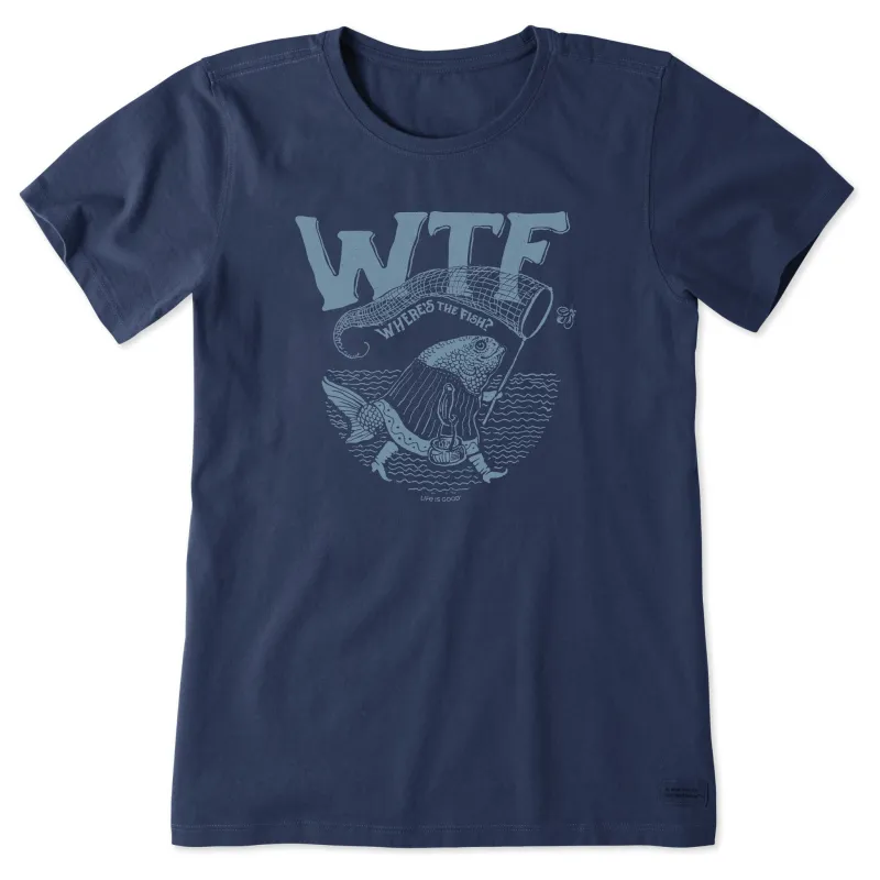 Women's WTF Net Short Sleeve Tee sold by Life is Good