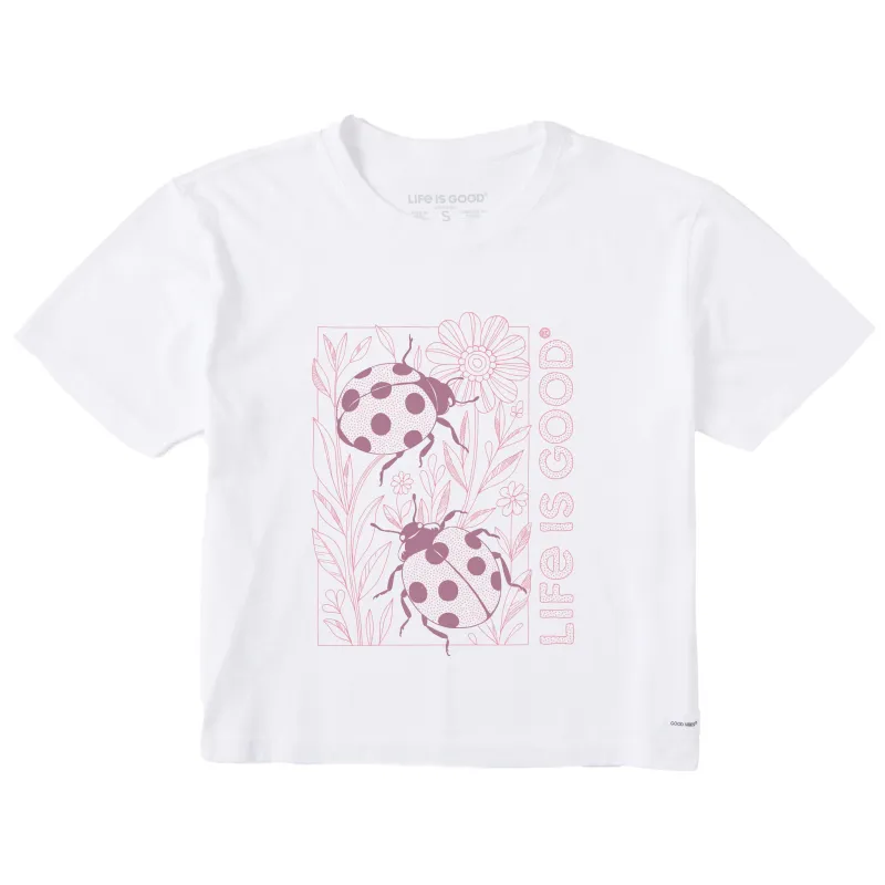 Women's Ladybug Duo Short Sleeve Crusher Boxy Tee sold by Life is Good