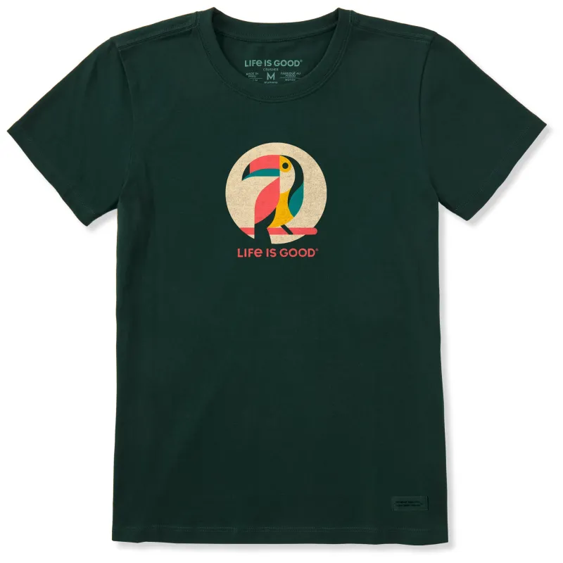 Women's Abstract Toucan Short Sleeve Crusher Tee sold by Life is Good