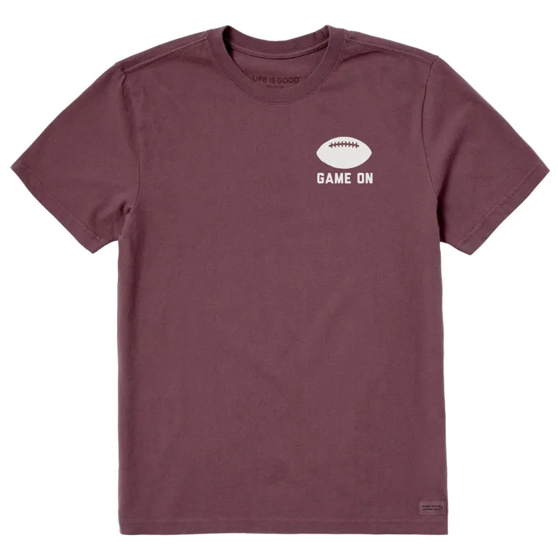 Men's Simple Game On Football Short Sleeve Crusher Tee sold by Life is Good