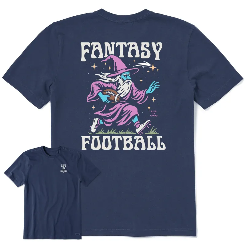 Men's Fantasy Football Rushing Wizard Short Sleeve Tee sold by Life is Good