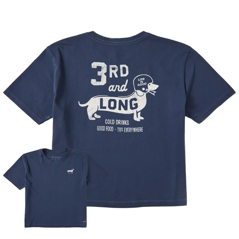 Women's 3rd and Long Short Sleeve Crusher Boxy Tee made by Life is Good