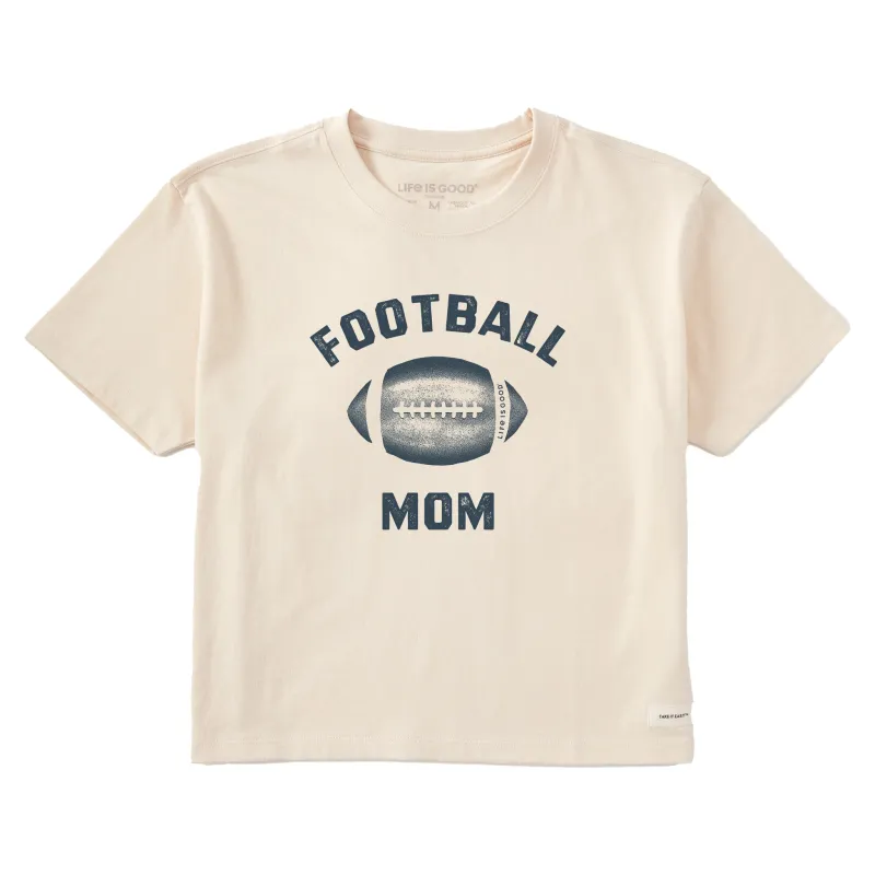 Women's Football Lovin' Mom Short Sleeve Crusher Boxy Tee sold by Life is Good