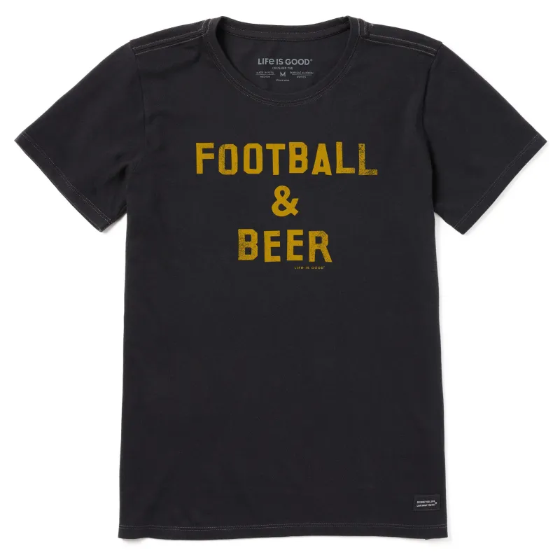 Women's Football Beer Short Sleeve Tee sold by Life is Good