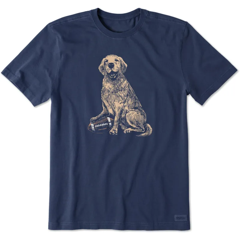 Men's Golden Football Short Sleeve Tee sold by Life is Good