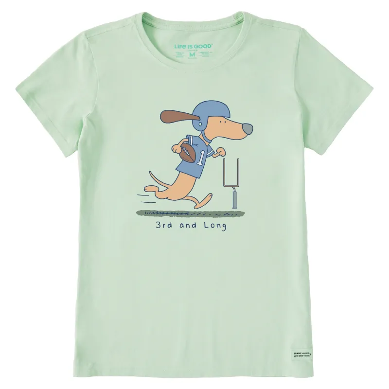 Women's 3rd and Long Dachshund Short Sleeve Crusher Tee sold by Life is Good