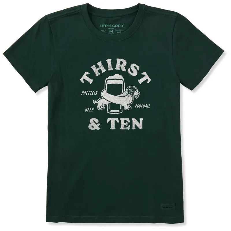 Women's Thirst and Ten Short Sleeve Crusher Tee sold by Life is Good