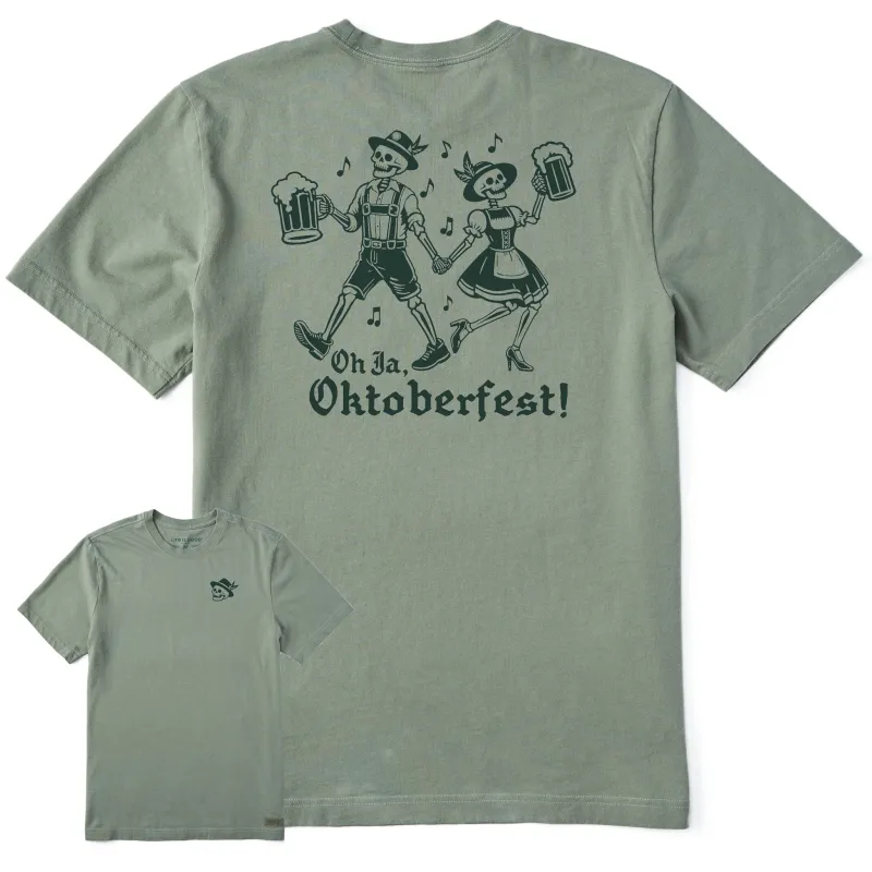 Men's Ja, Oktoberfest! Short Sleeve Crusher Tee sold by Life is Good
