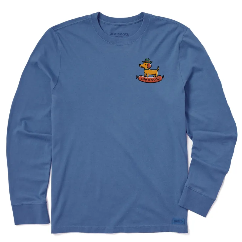 Men's Wiener Dog Long Sleeve Crusher Tee sold by Life is Good