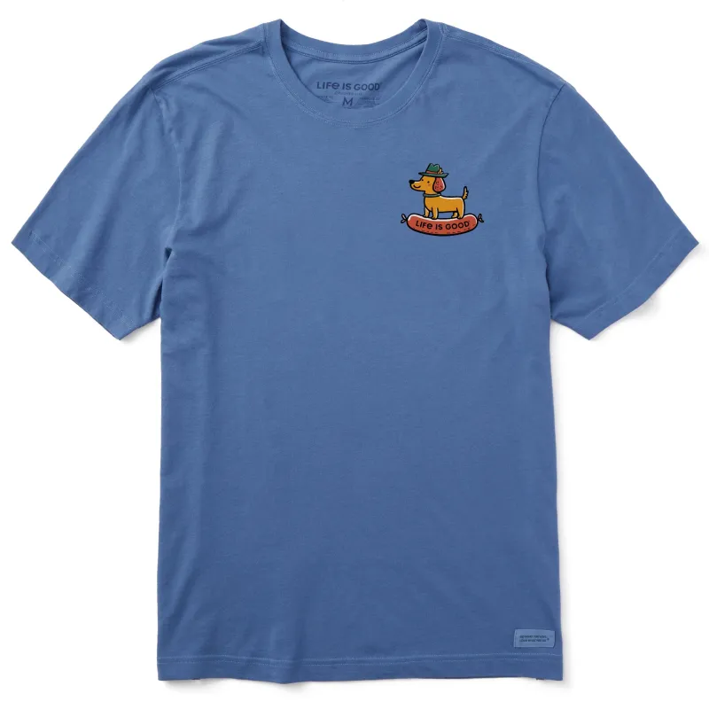 Men's Wiener Dog Short Sleeve Crusher Tee sold by Life is Good
