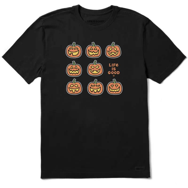 Men's Jack-o-Lantern Grid Short Sleeve Crusher Tee sold by Life is Good