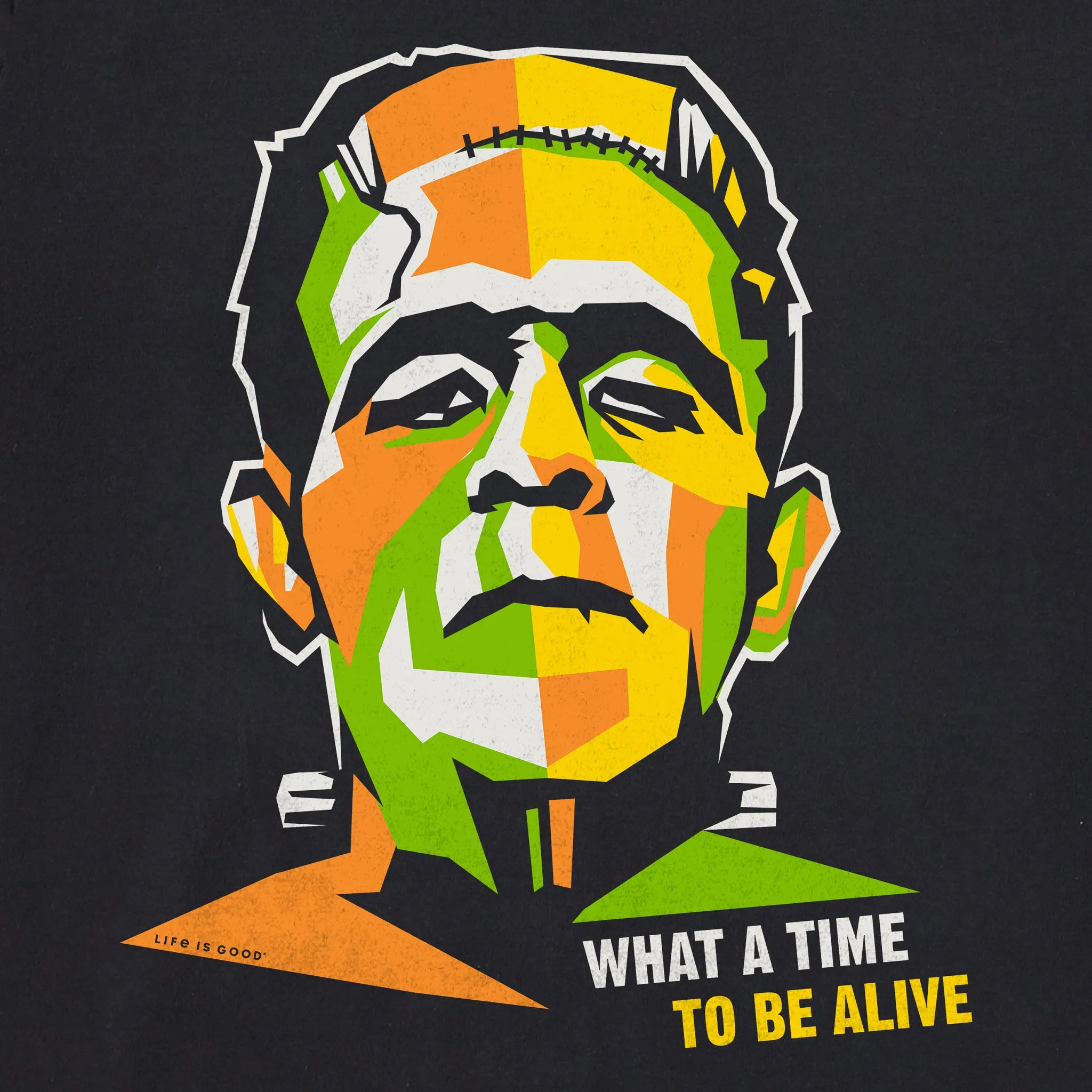 Men's What a Time Frankenstein Short Sleeve Crusher Tee sold by Life is Good product image thumbnail 2