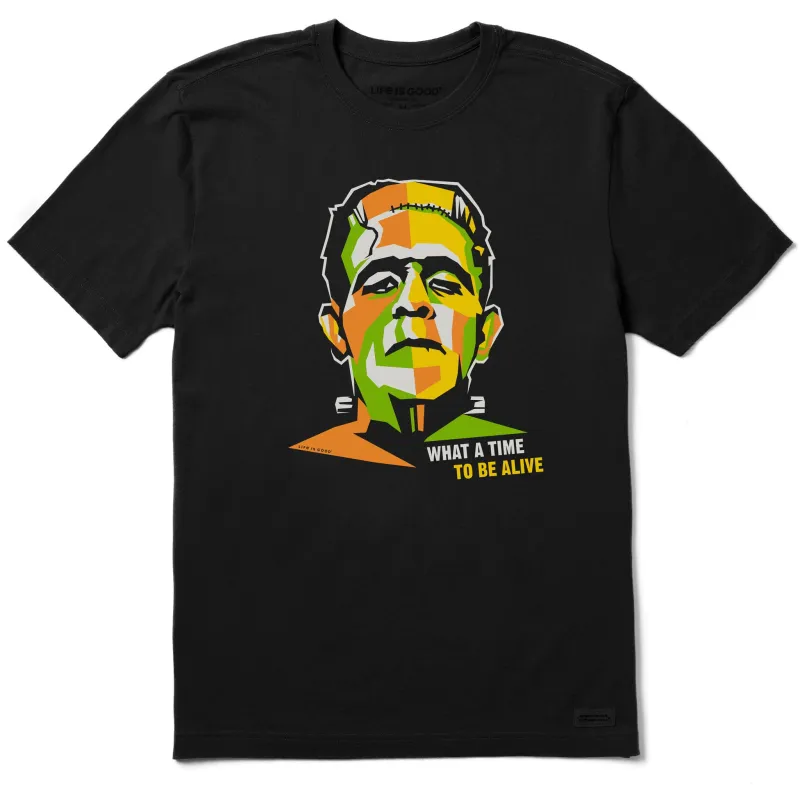 Men's What a Time Frankenstein Short Sleeve Crusher Tee sold by Life is Good