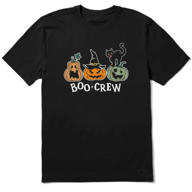 Men's Pumpkins Boo Crew Short Sleeve Crusher Tee sold by Life is Good