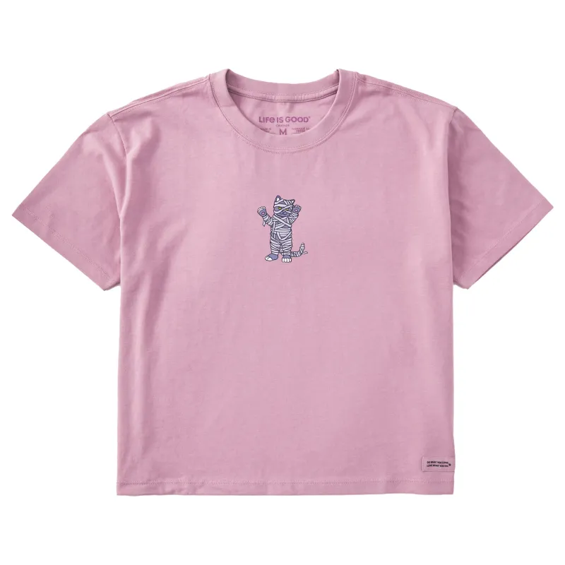 Women's Kitten Mummy Mini Short Sleeve Crusher Boxy Tee made by Life is Good
