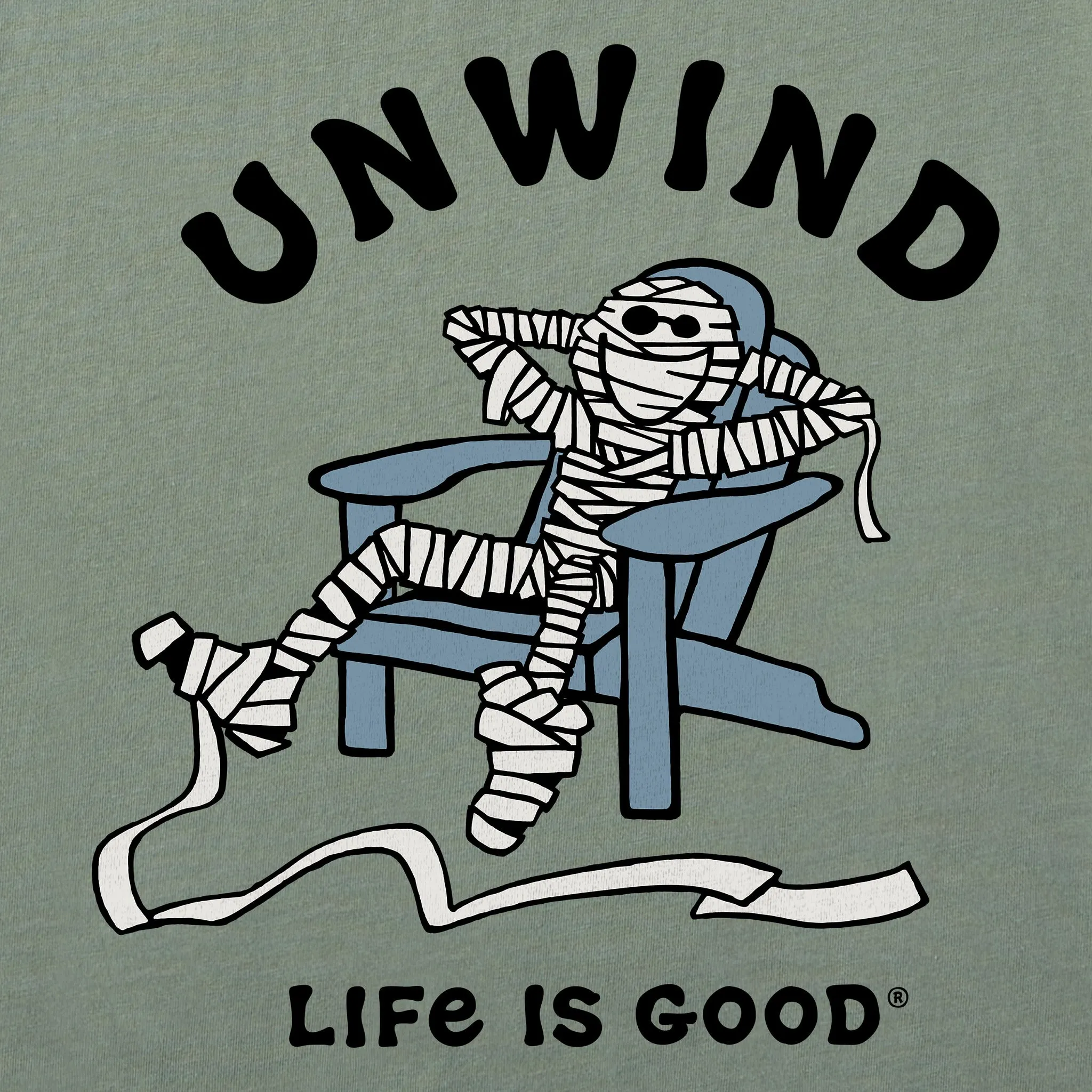 Men's Unwind Adirondack Mummy Long Sleeve Crusher Tee sold by Life is Good product image thumbnail 2