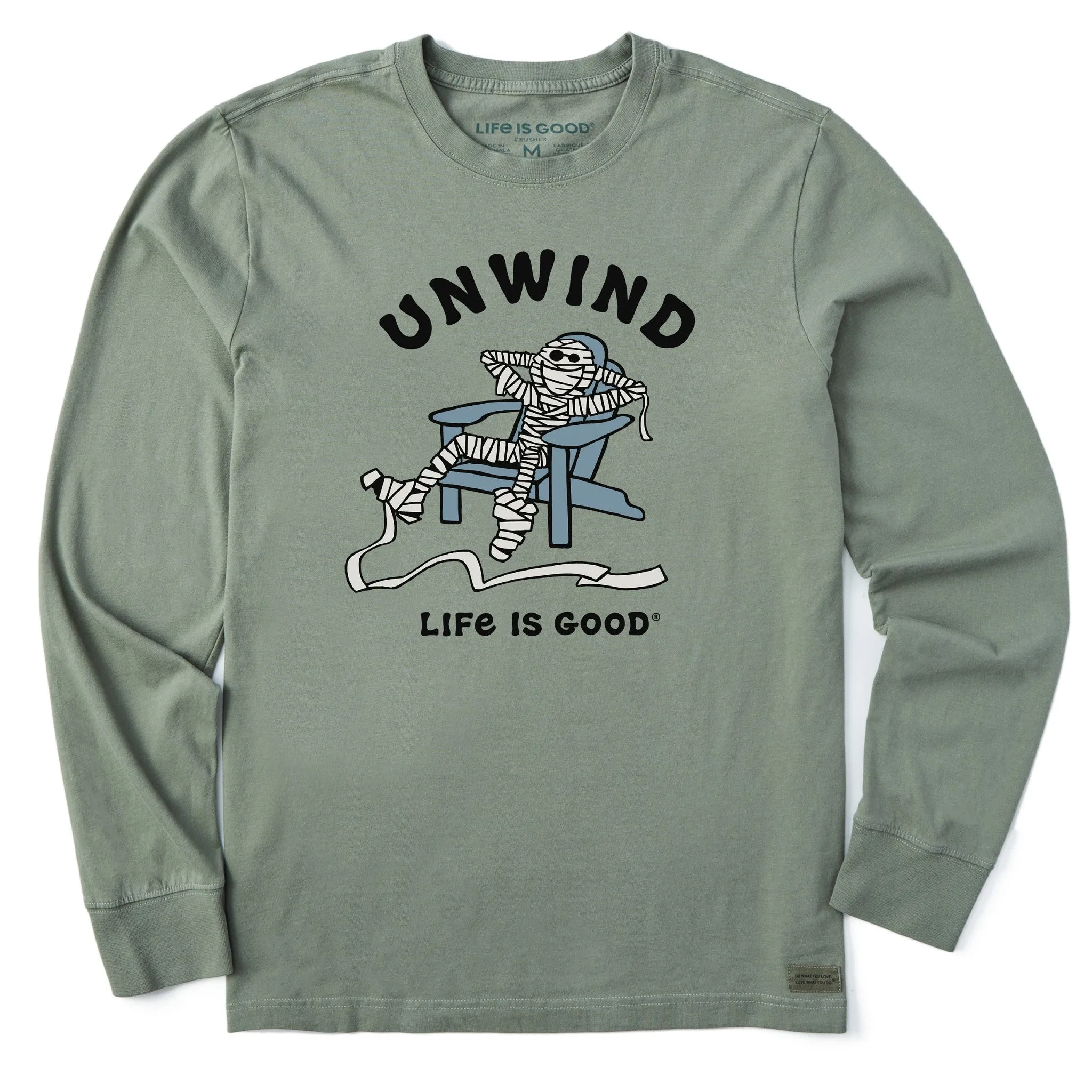 Men's Unwind Adirondack Mummy Long Sleeve Crusher Tee sold by Life is Good