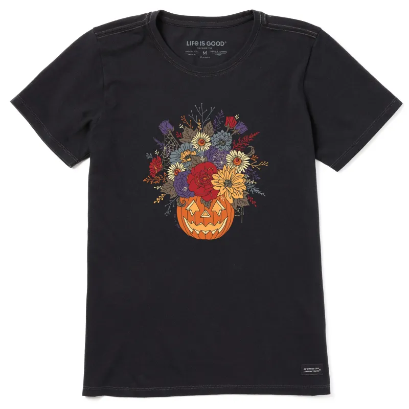 Women's Jack O Lantern Florals Short Sleeve Tee sold by Life is Good