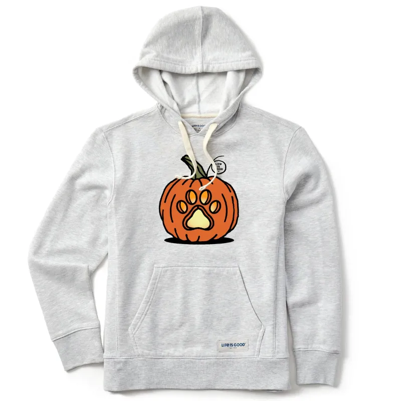 Women's Paw Pumpkin Simply True Fleece Hoodie sold by Life is Good