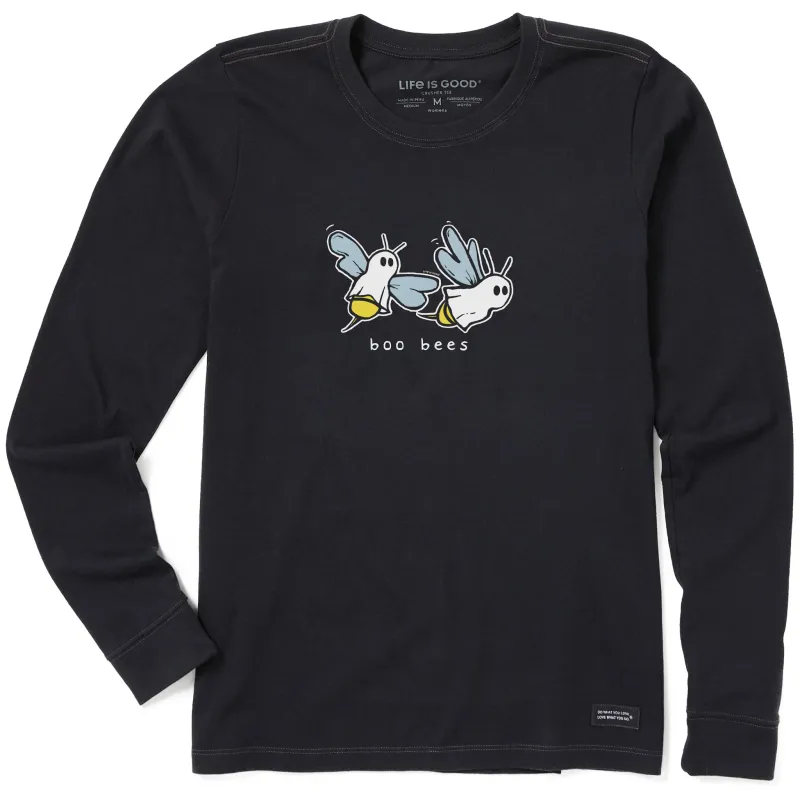 Women's Boo Bees Long Sleeve Crusher Tee sold by Life is Good