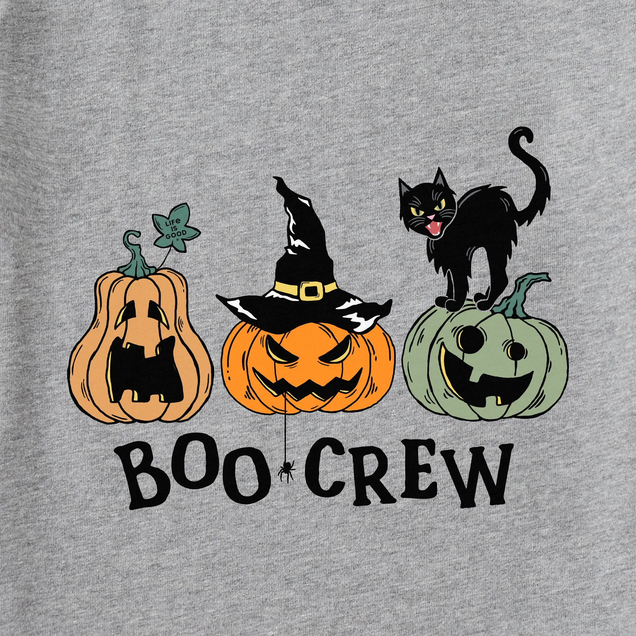 Women's Pumpkins Boo Crew Long Sleeve Crusher Tee sold by Life is Good product image thumbnail 2