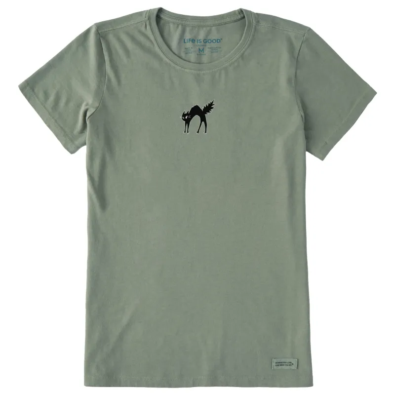 Women's Small Black Cat Short Sleeve Crusher Tee sold by Life is Good