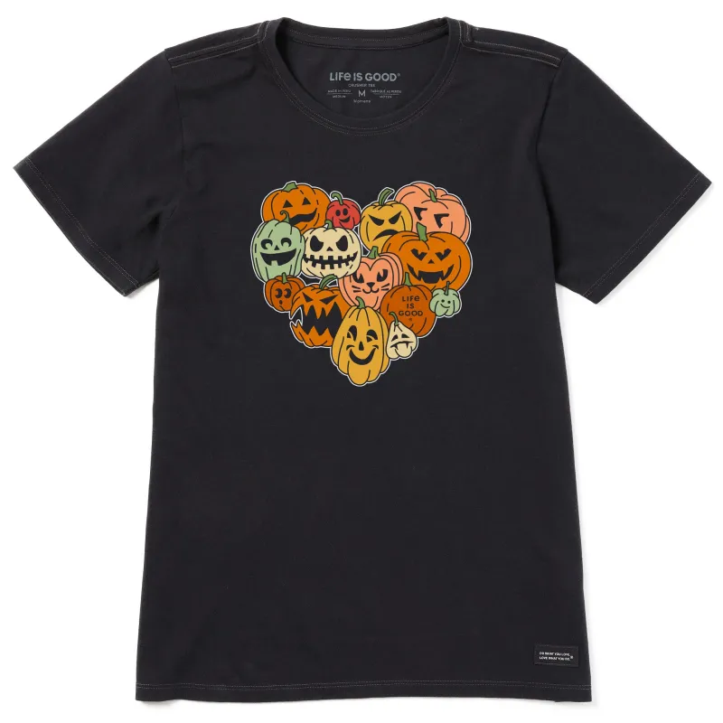 Women's Pumpkin Heart Short Sleeve Crusher Tee sold by Life is Good