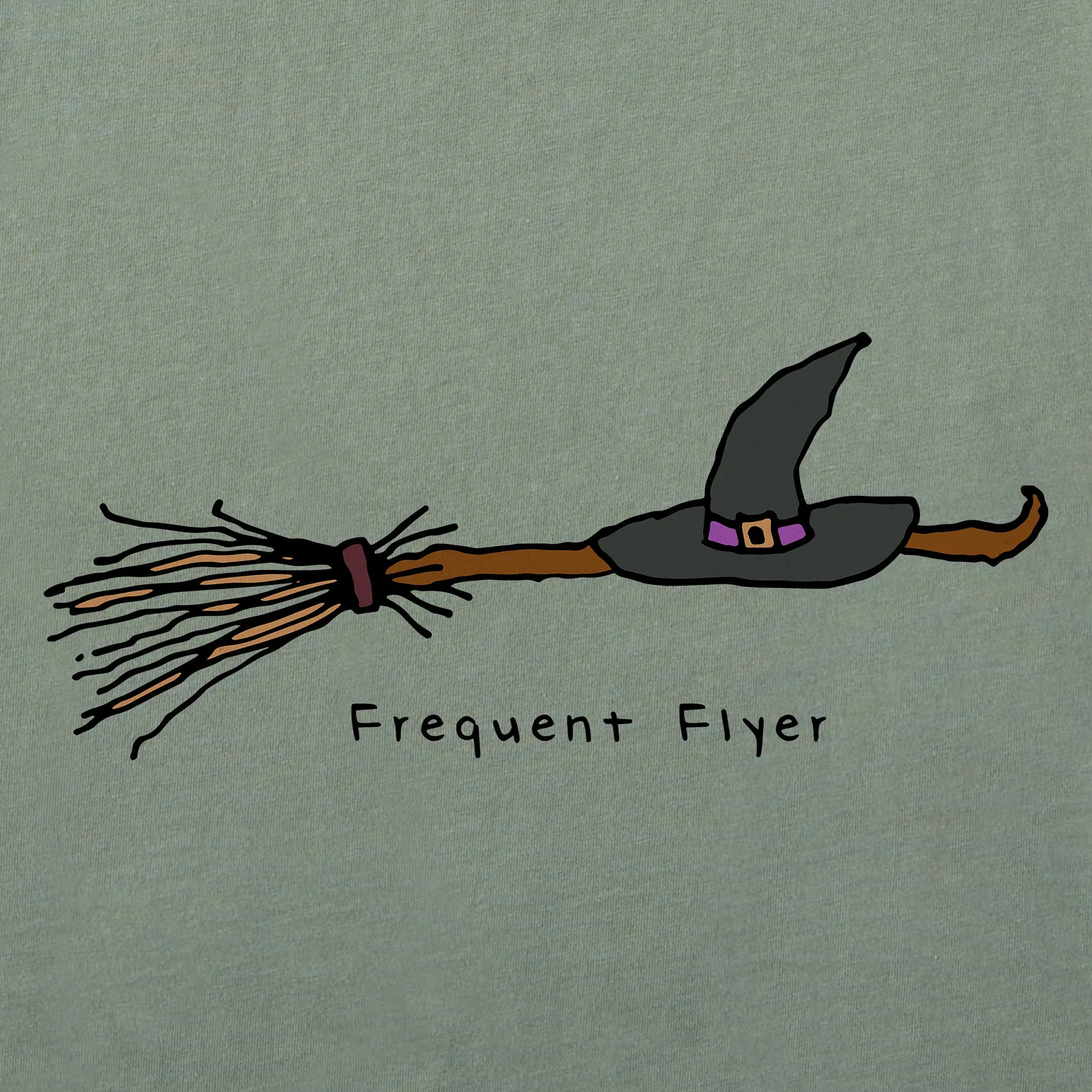 Women's Frequent Flyer Witch Broom Long Sleeve Crusher Tee sold by Life is Good product image thumbnail 2