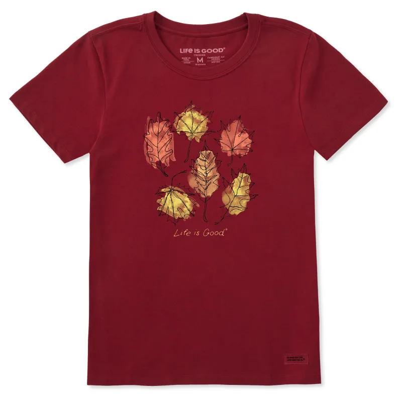Women's Fall Leaves change Short Sleeve Crusher Tee sold by Life is Good