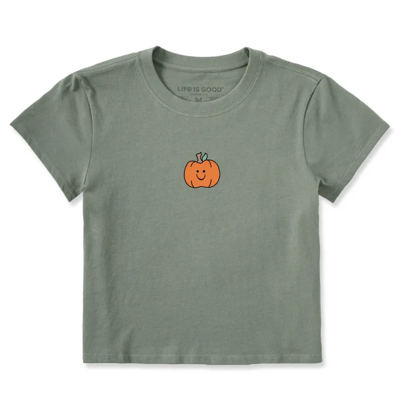 Women's Happy Pumpkin Crusher-LITE Shrunken Tee sold by Life is Good