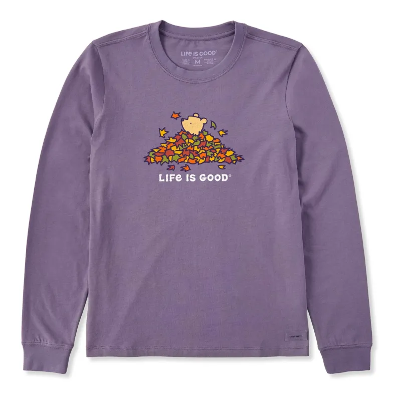 Women's Winnie Leaf Pile Long Sleeve Crusher Tee made by Life is Good