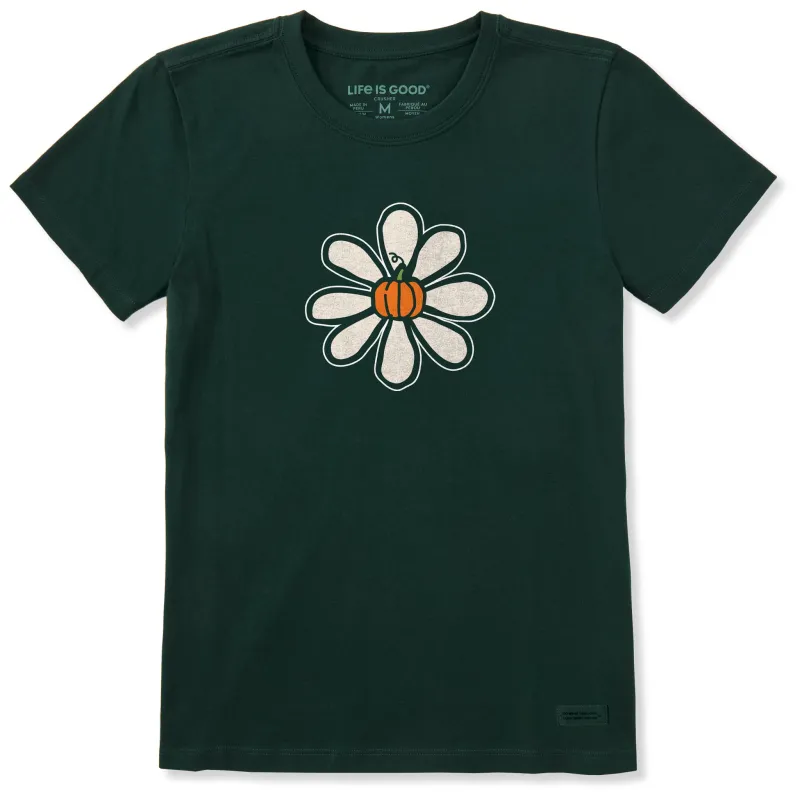 Women's Pumpkin Daisy Short Sleeve Crusher Tee made by Life is Good
