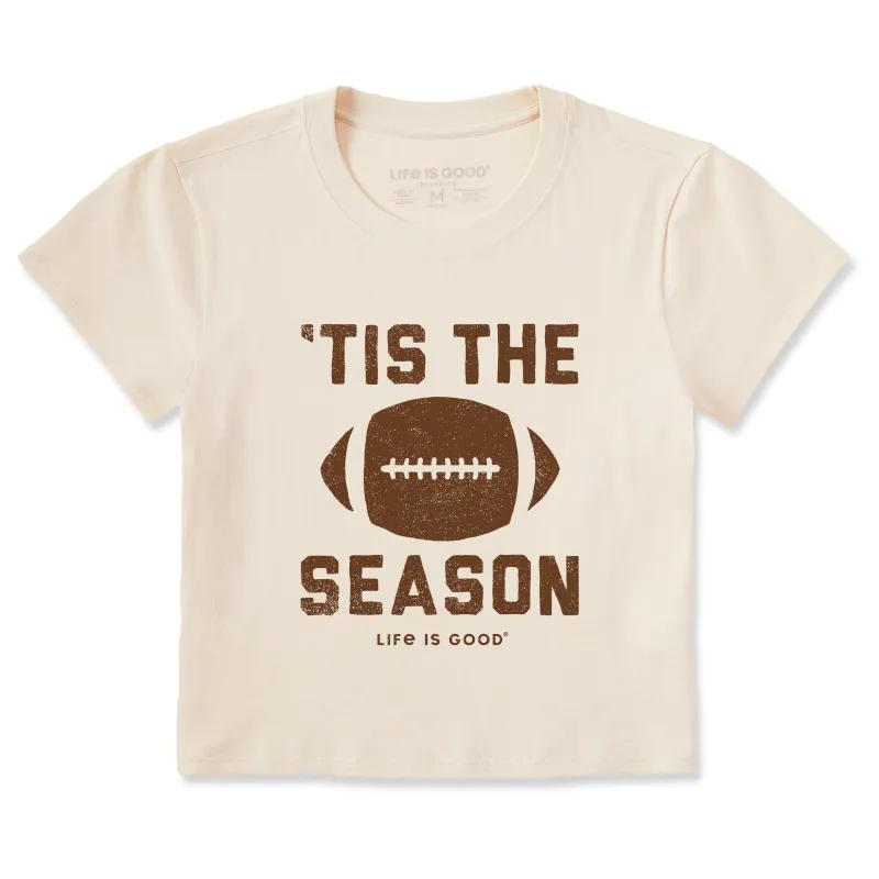 Women's Tis The Football Season Crusher-LITE Shrunken Tee sold by Life is Good