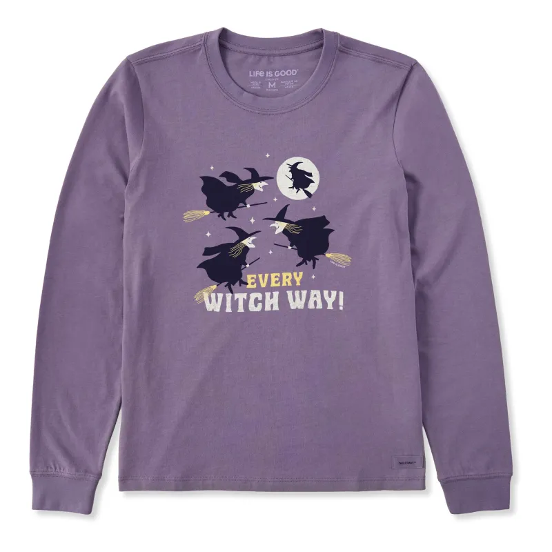 Women's Every Witch Way Long Sleeve Crusher Tee made by Life is Good