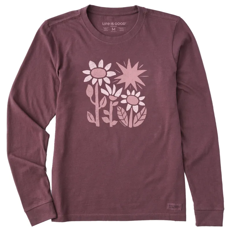 Women's Sunflower Day Long Sleeve Crusher Tee sold by Life is Good